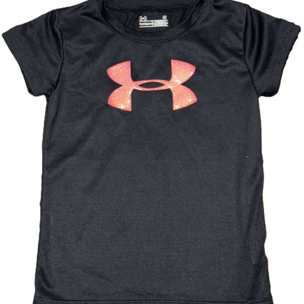 Under Armour 4T Black and Coral T-Shirt